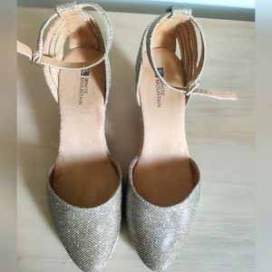 White Mountain Gold Wedge Espadrille